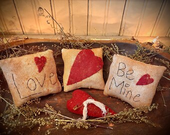Primitive Valentine’s bowl fillers/ornies/tucks farmhouse love decor