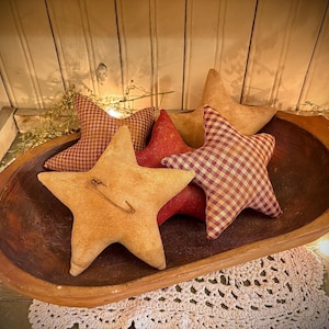 Primitive grungy star bowl fillers ornies tucks set or individual farmhouse decor