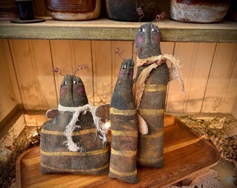 Primitieve grungy bij set van 3 boerderij lente/zomer decor