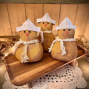 Primitive grungy yellow chicks Easter bowl fillers farmhouse decor