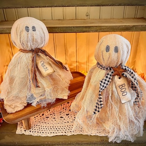 Primitive Halloween Geist Bauernhaus Herbst gruselige Wohnkultur Kantensitzer