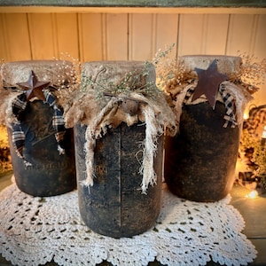 Primitieve namaak zwartgeblakerde bijenwas stenen pot boerderijdecor