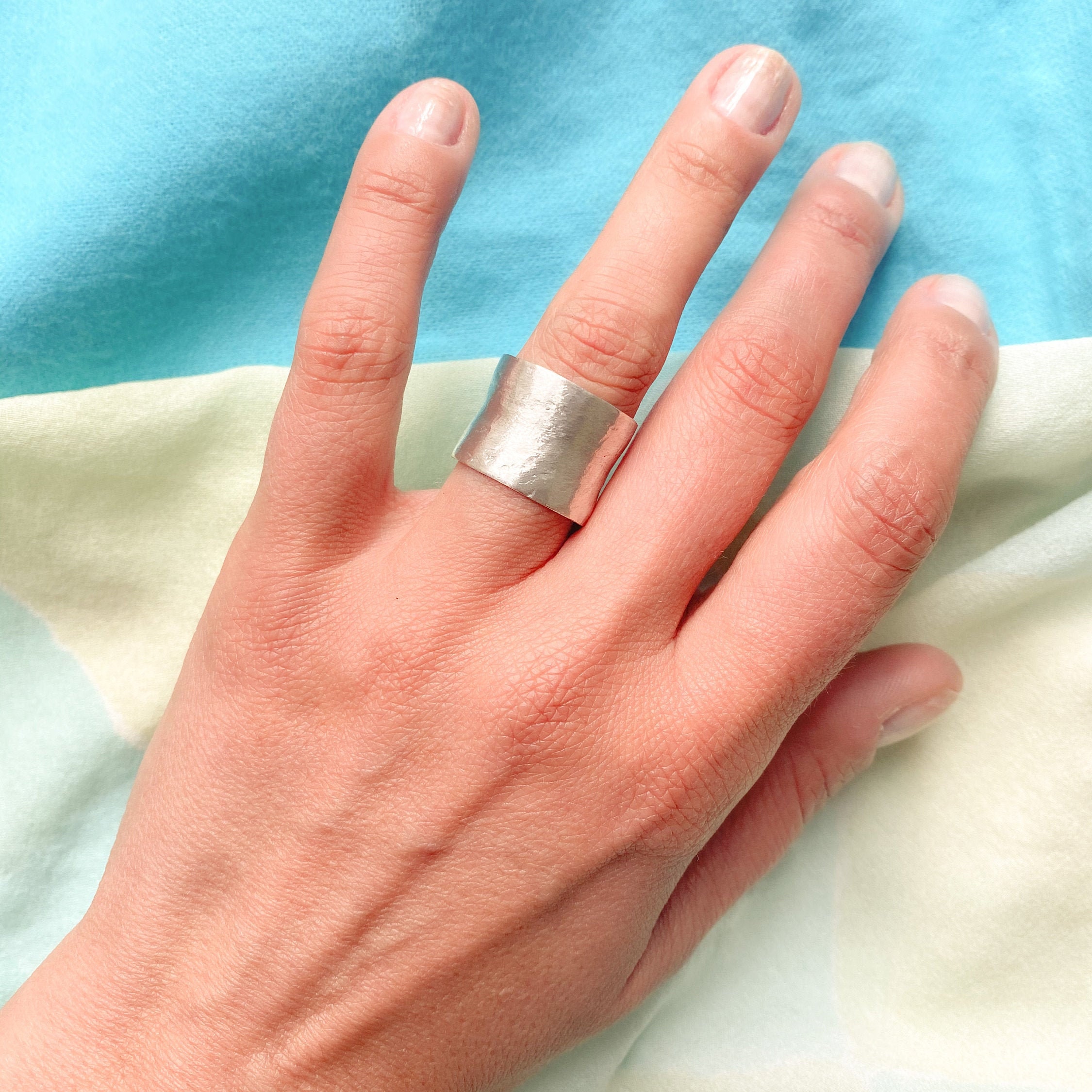 Chunky silver ring Thick silver ring Indie jewelry for Etsy