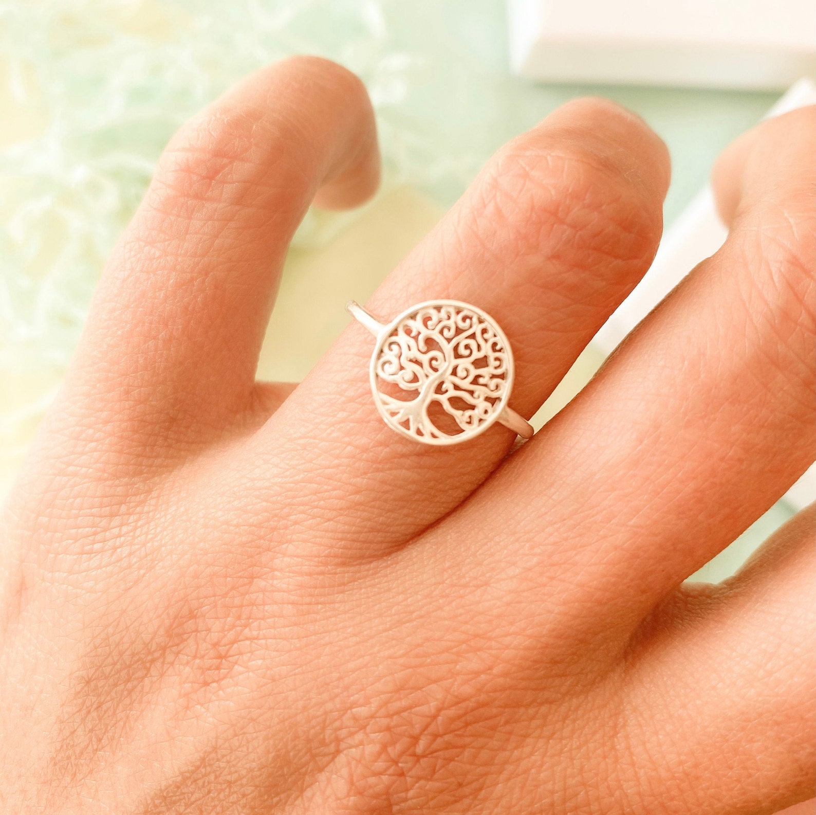 Silver Tree of Life Ring 925 Sterling Silver Ring Tree Ring Etsy New