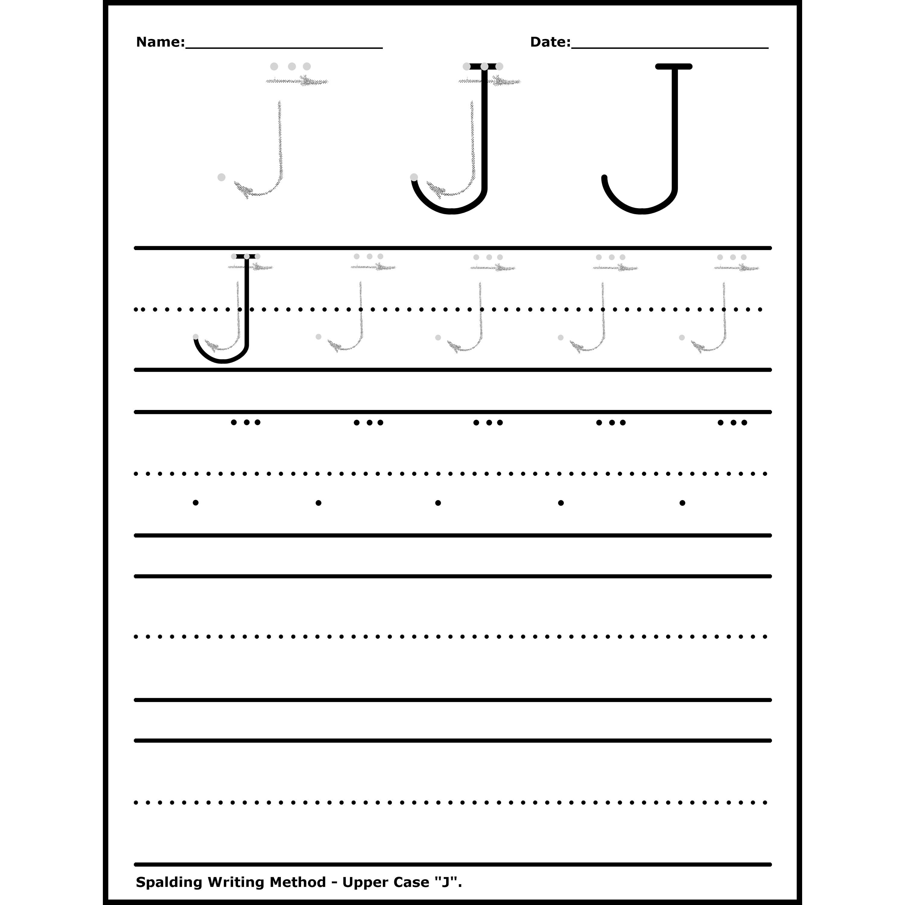 Handwriting Practice Worksheets Spalding Writing Method Etsy