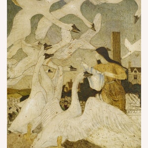 Die wilden Schwäne, Gaskin, Fine Art Giclée-Druck, Posterdrucke, A5 Postkarten-Kunstdrucke, Märchen, Hans Christian Andersen. High End Kunst