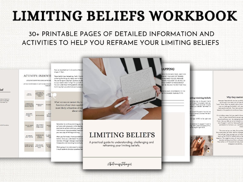 Overcome Your Limiting Beliefs PRINTABLE WORKBOOK image 1