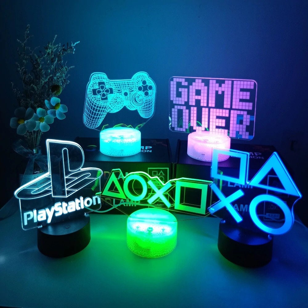 3D Nachtlampe Gaming Room Schreibtisch Einrichtung Beleuchtung Etsy