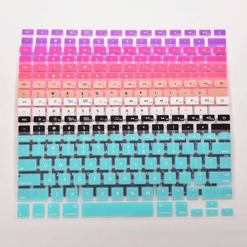 Candy Colors Silicone Keyboard Cover Sticker For Macbook Air Etsy