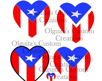 Puerto Rico Heart Etsy