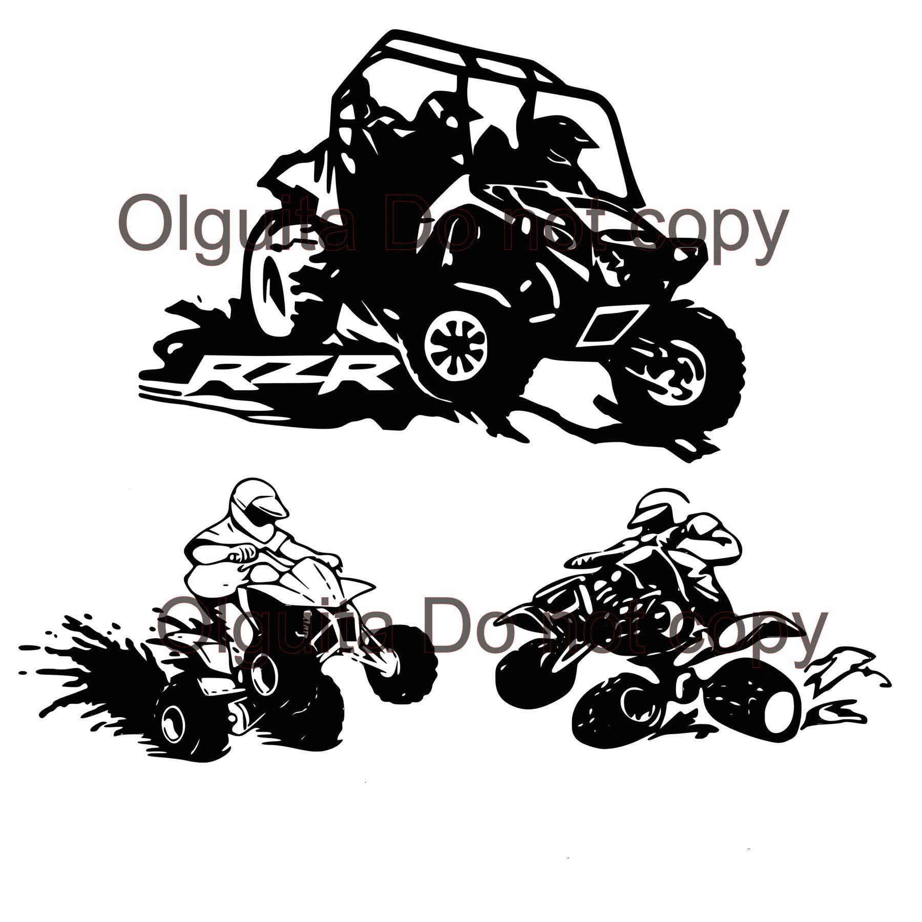 SIde by Side Atv Quad svg/png/jpeg Etsy