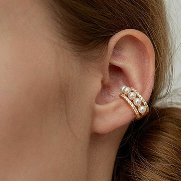 Pearl Ear Cuff Etsy