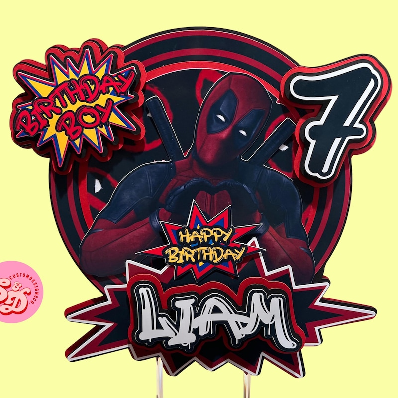 Custom Deadpool Cake Topper - Etsy