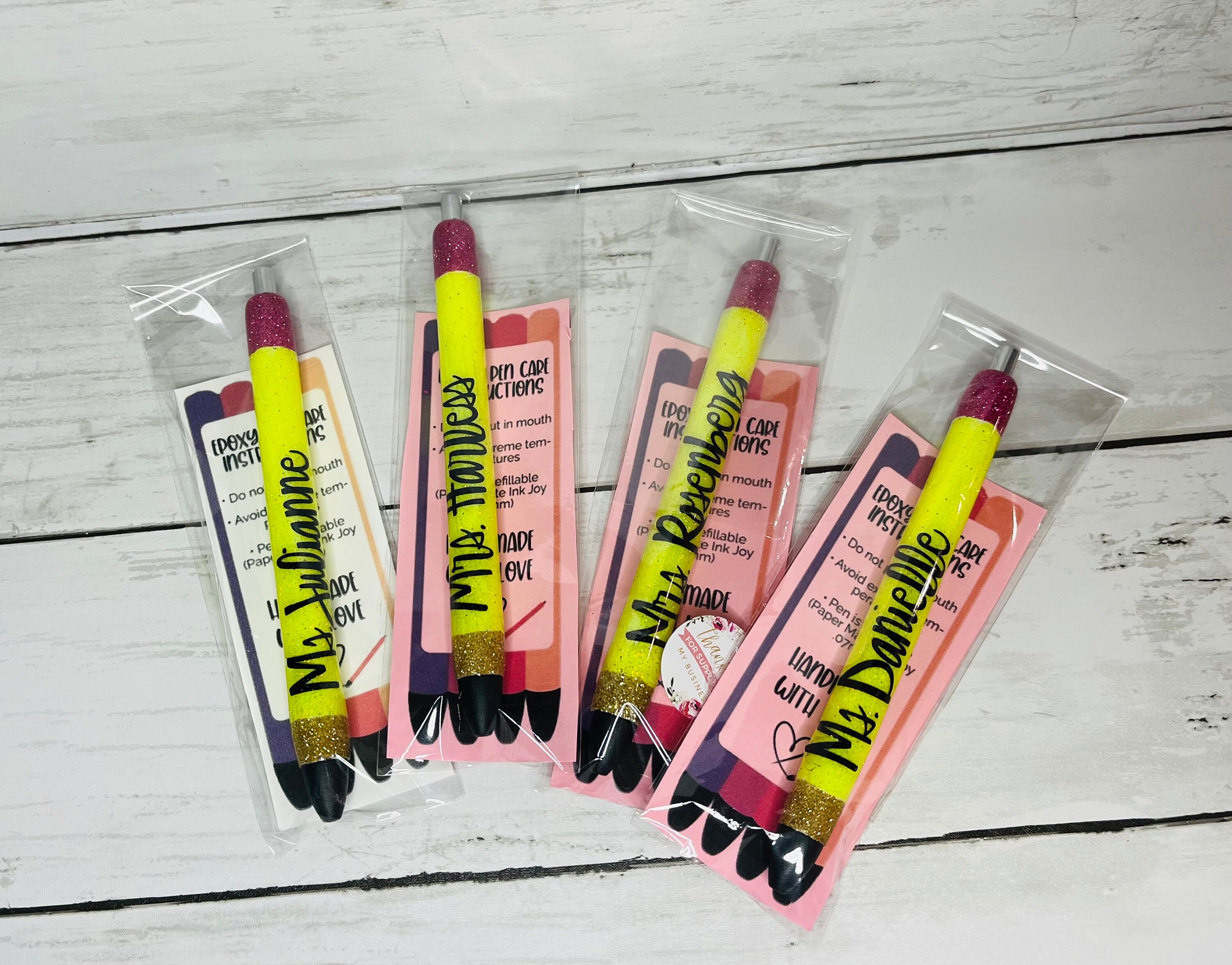 Teacher Pencil Glitter Gel Papermate Inkjoy Refillable Pens Etsy