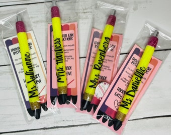 Lehrer Bleistift Glitter Gel Papermate Inkjoy Stifte, nachfüllbar Stifte, Personalisiert, Lehrer Stifte, Bleistift, Stifte, Inkjoy Stift, Papermate