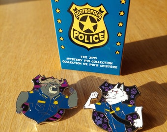 Official Disney Zootopia/Zootropolis ZPD pin collection (Two Pin Set)