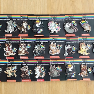 Fursona Pins Straight Ally Pride Flag Pins (Seconds)