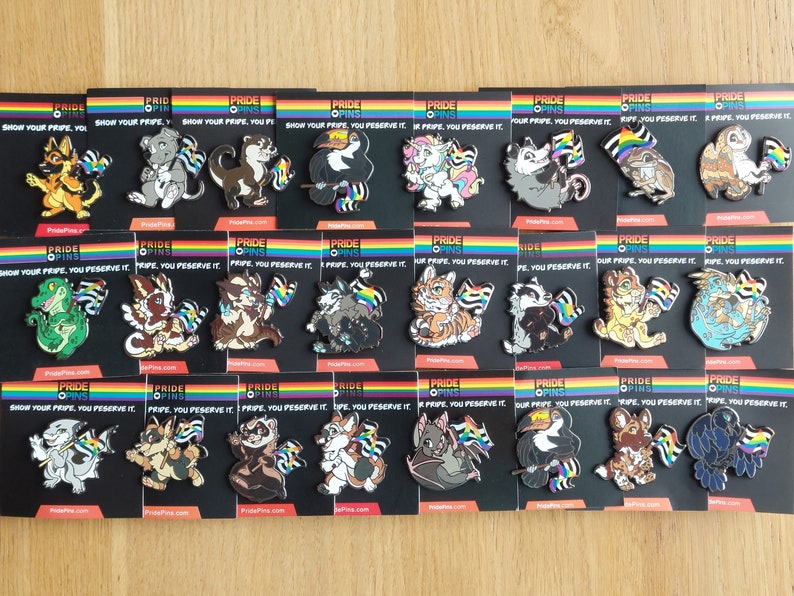 Fursona Pins Straight Ally Pride Flag Pins Seconds image 1