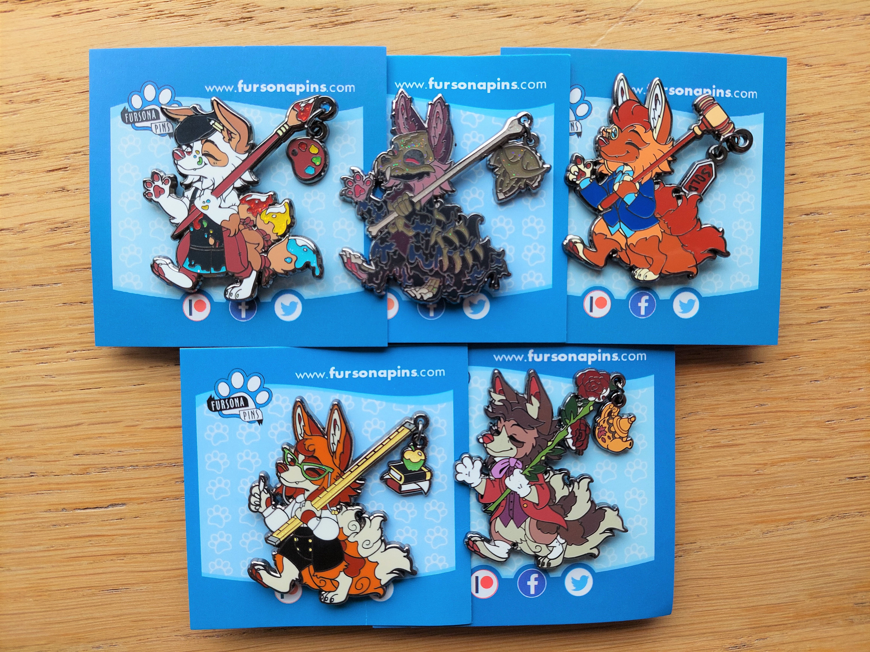 Pin's Fursona Floralmancer - Chat Vert Émaillé - Badge Collector Pour Sac Et Veste