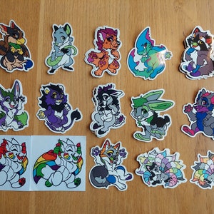 Pride Pals Animal Stickers by Fursona Pins