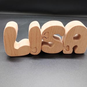 wooden name puzzle