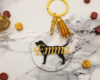 Llavero personalizable con motivo de perro | Perro | Los amantes de los animales | Dueño del perro