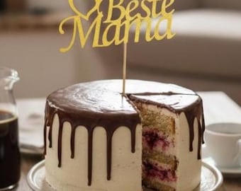 Adorno para tarta "Mejor Mamá" para el Día de la Madre