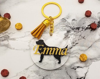 Llavero personalizado de Golden Retriever | Perro | Amante de los animales | Dueño de perro