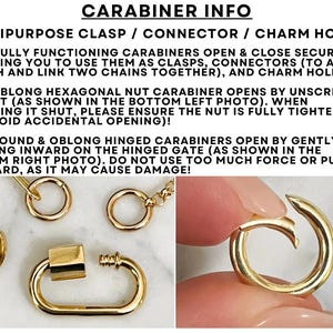 Sterling Silver Paperclip Carabiner Chain - 8.6mm Paperclip Chain Carabiner Necklace Silver - Open Chain with Loop Ring for Carabiner Silver image 8