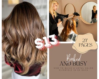 Booked & Busy eBook | Build a Loyal Salon Clientele in 30 Days | Hairstylist Marketing Guide | Beauty Business eBook | Digital Download