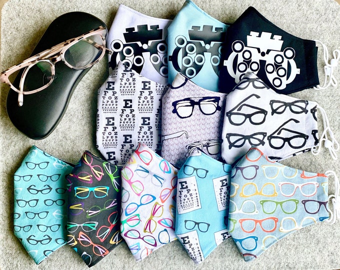 Quality, Optometry and Optical Face Masks With Phoropter, Eye Glasses