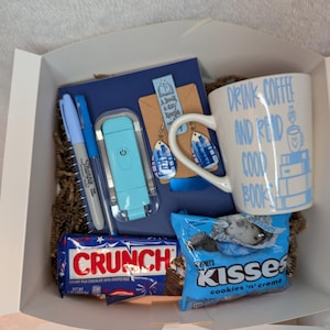 Book Themed Gift Box | Gift Box For Book Lovers | Books and Coffee Gift | Coffee Lovers Gift