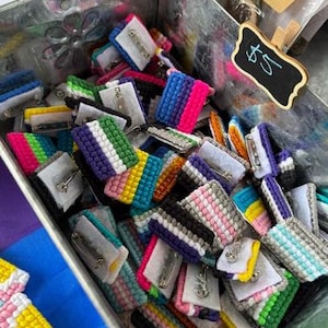 Cross Stitch Pride Flag Pins (Gender)