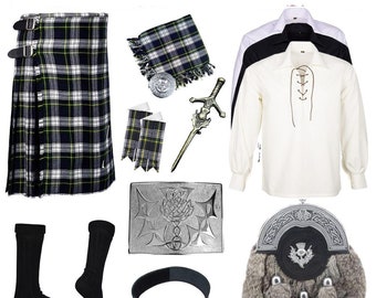 Men's Scottish Wedding Outfit Kilt Dress Traditional Kilt Outfit Available in Various 50+ Tartan Colors.