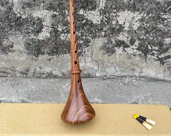 Handmade Rosewood RAUSCHPFEIFE Small Wooden Medieval Shawm Instrument ...