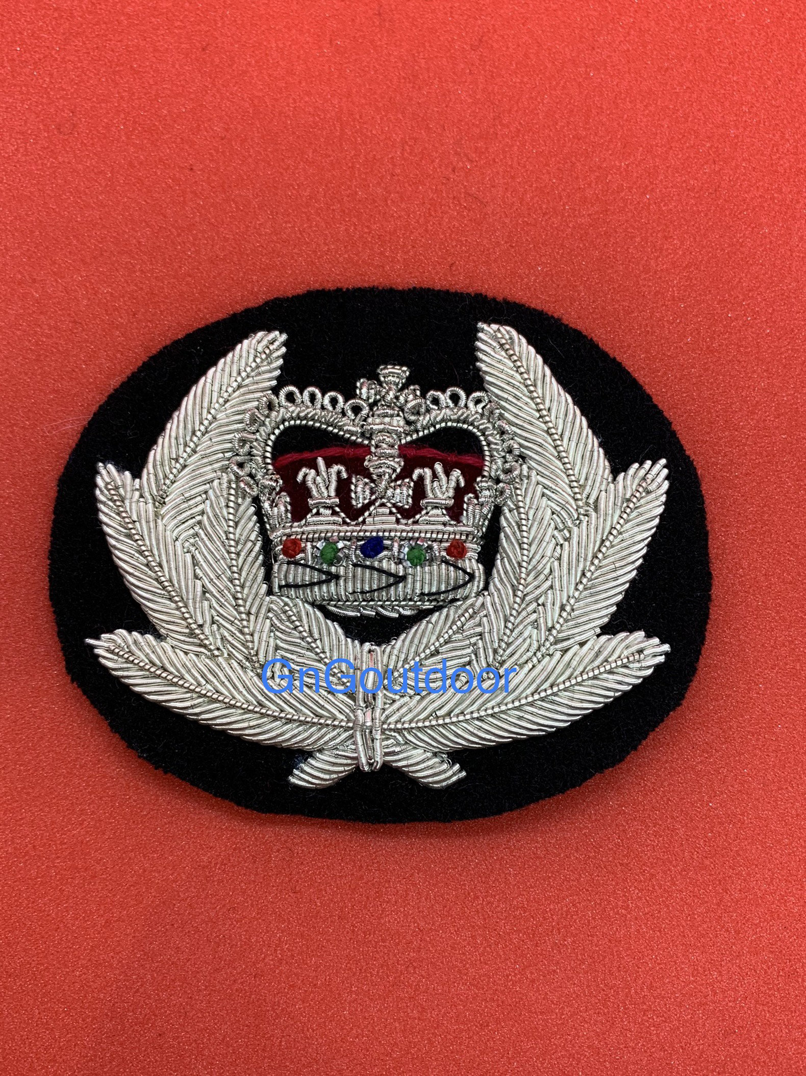 Police Chief Constable Cap Badge Chief Constable Hand Embroidered Bullion and Wire Cap
