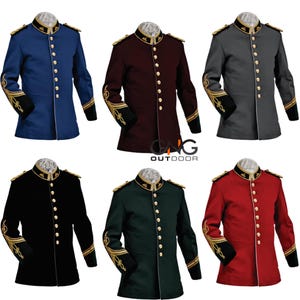 British Zulu War Jacket Vintage Officers Tunic Circa jacket For Men & Women 1879 British Anglo Jacket | Sizes 34&quot; to 54&quot;