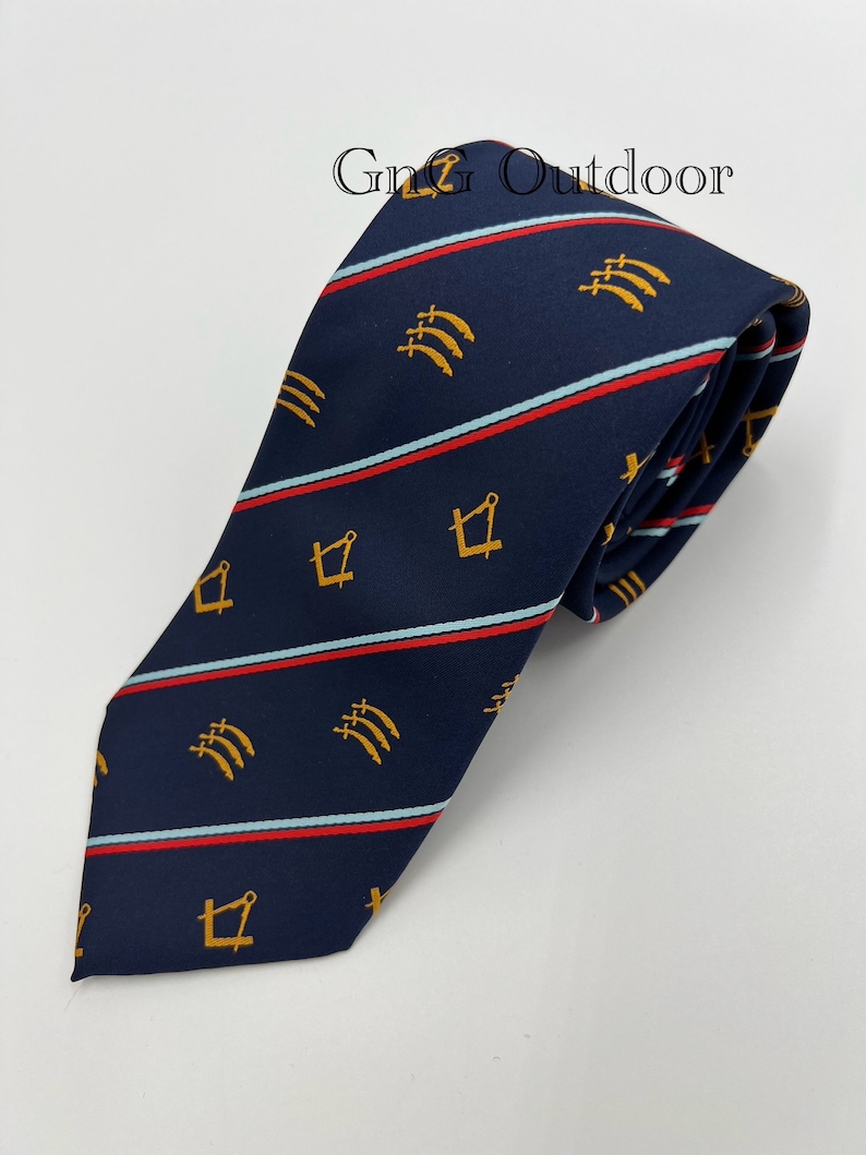 Essex Provincial Craft Neck Tie Masonic Essex Lodge Regalia Neck Tie Hecho a mano Masonic Lodge Regalo Corbata imagen 3