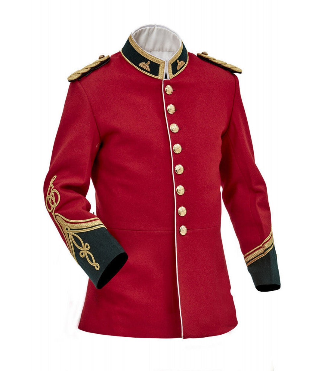 British Red Zulu War Jacket Vintage Officers Tunic Circa