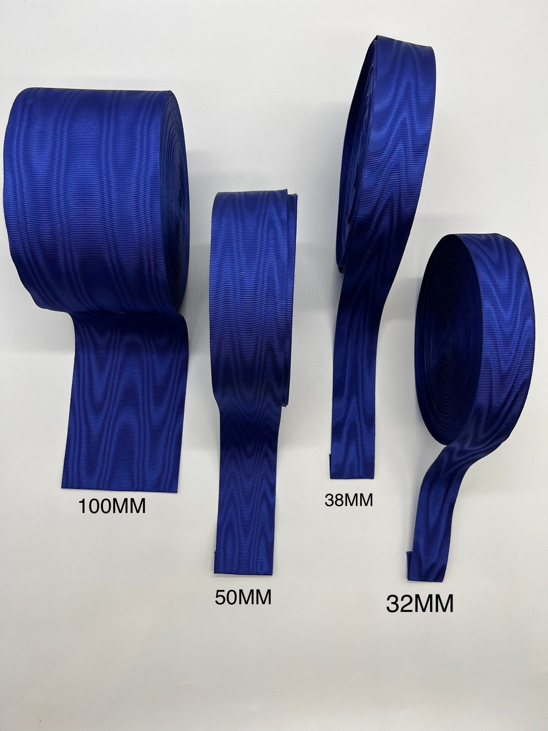 Monacle Ribbon Masonic Regalia Apron Ribbon Royal Blue Moire Effect Sold as 5 Meter ...