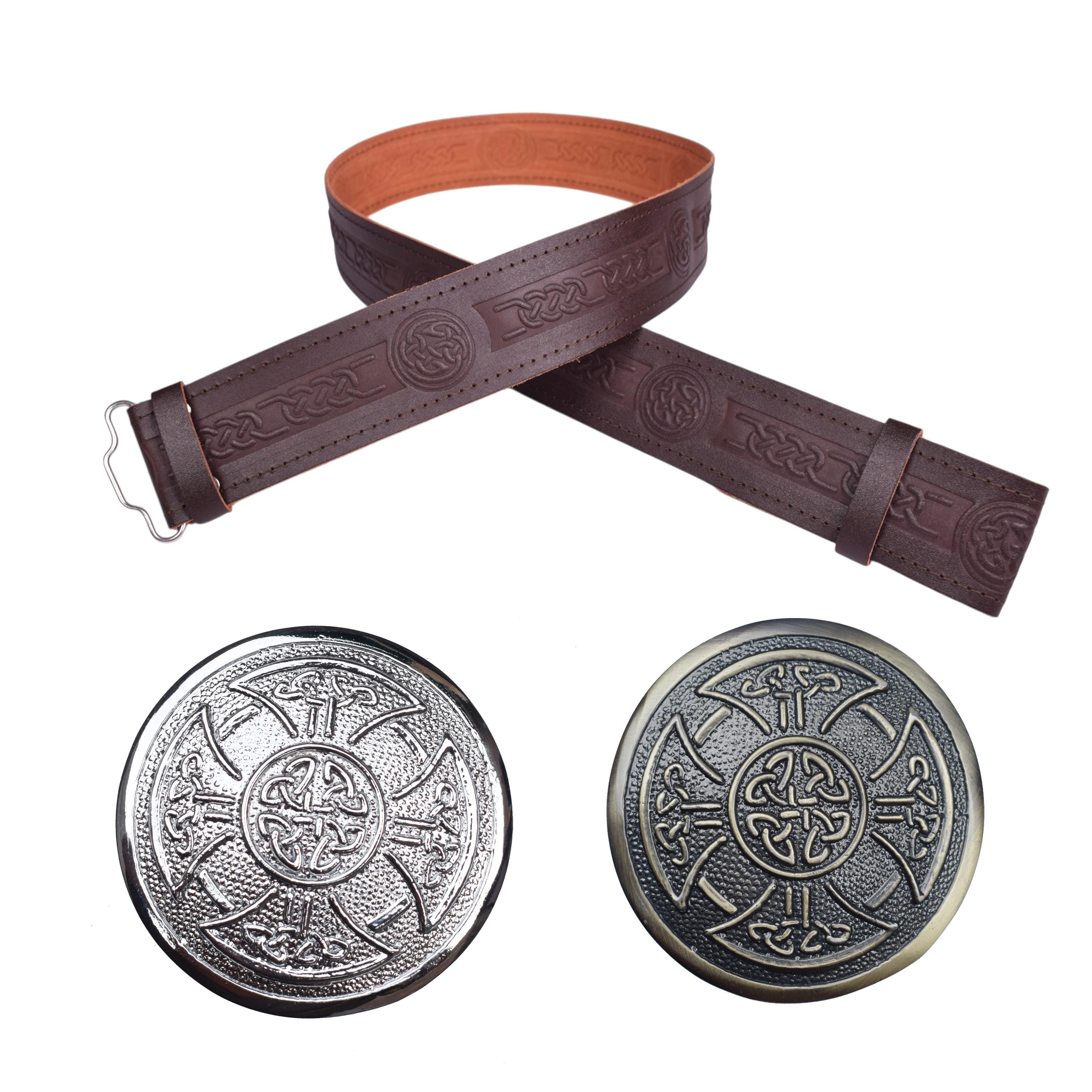 Carquois Traditionnel En Cuir Marron Pour Arc Long/Recurve - Fait Main - Avec Ceinture Et Clip