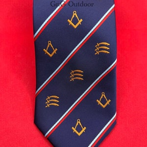 Essex Provincial Craft Neck Tie Masonic Essex Lodge Regalia Neck Tie Hecho a mano Masonic Lodge Regalo Corbata imagen 6