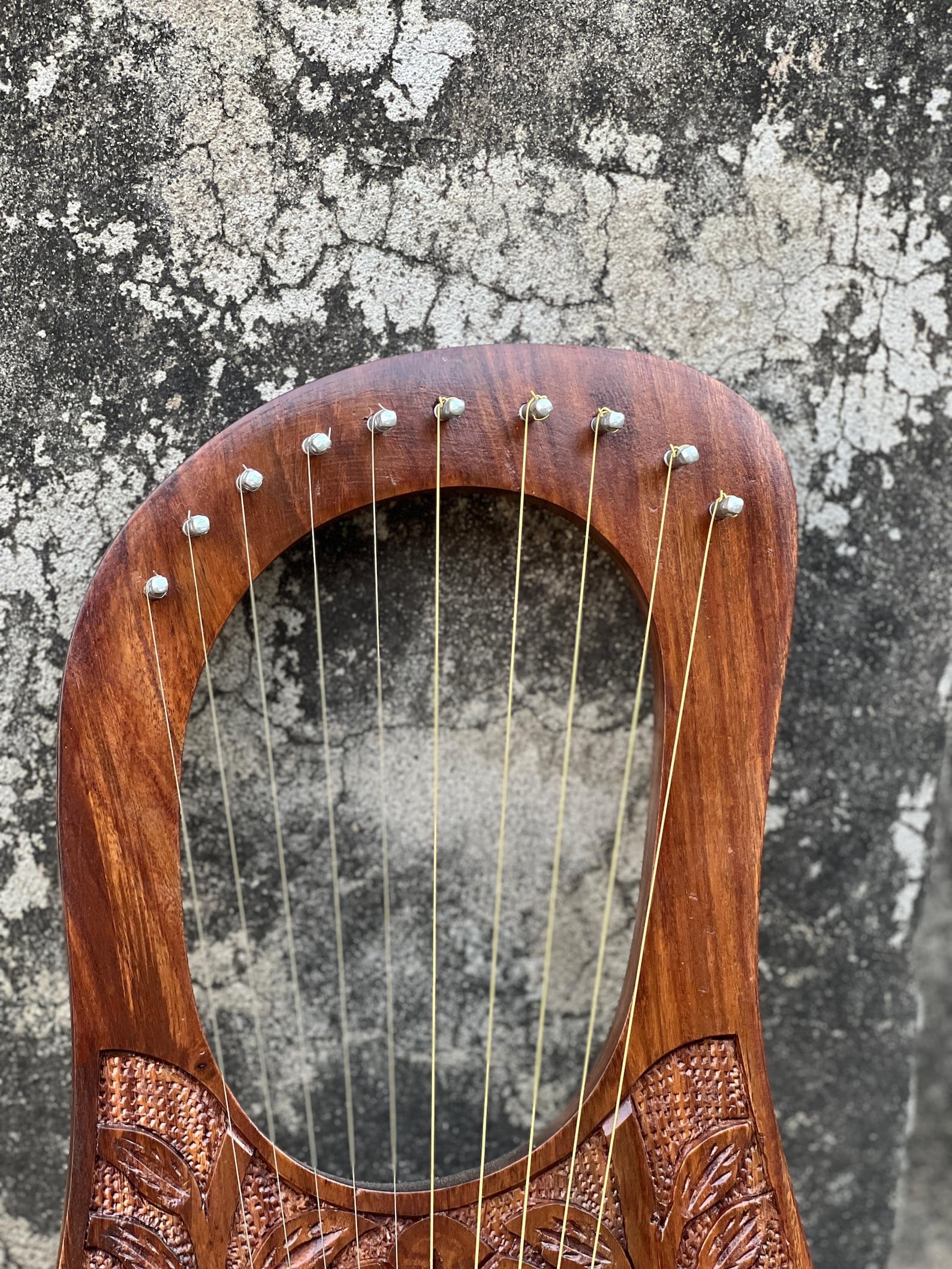 Lyre String Layout Rosewood Flower Lyre 10 Strings Harp Lyre Design Premium Quality Lyre ...