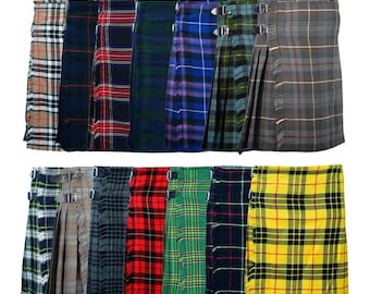 Men's Scottish 5 Yard kilt Made of Acrylic Wool Available in 45+ Tartan Colours