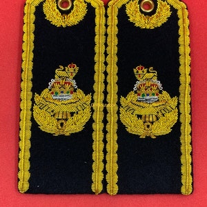 Air Vine Marshall Epaulette RAF Regal Bestickte flache Schulter Epaulette