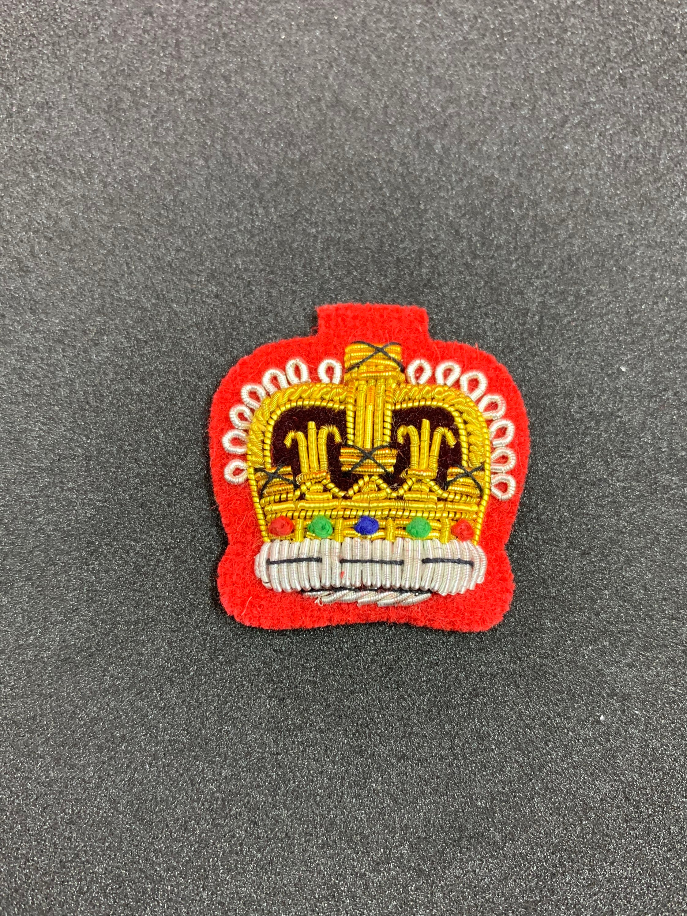 Staff Sergeant Mess Dress Crowns Hand Embroidered Bullion and Wire ...
