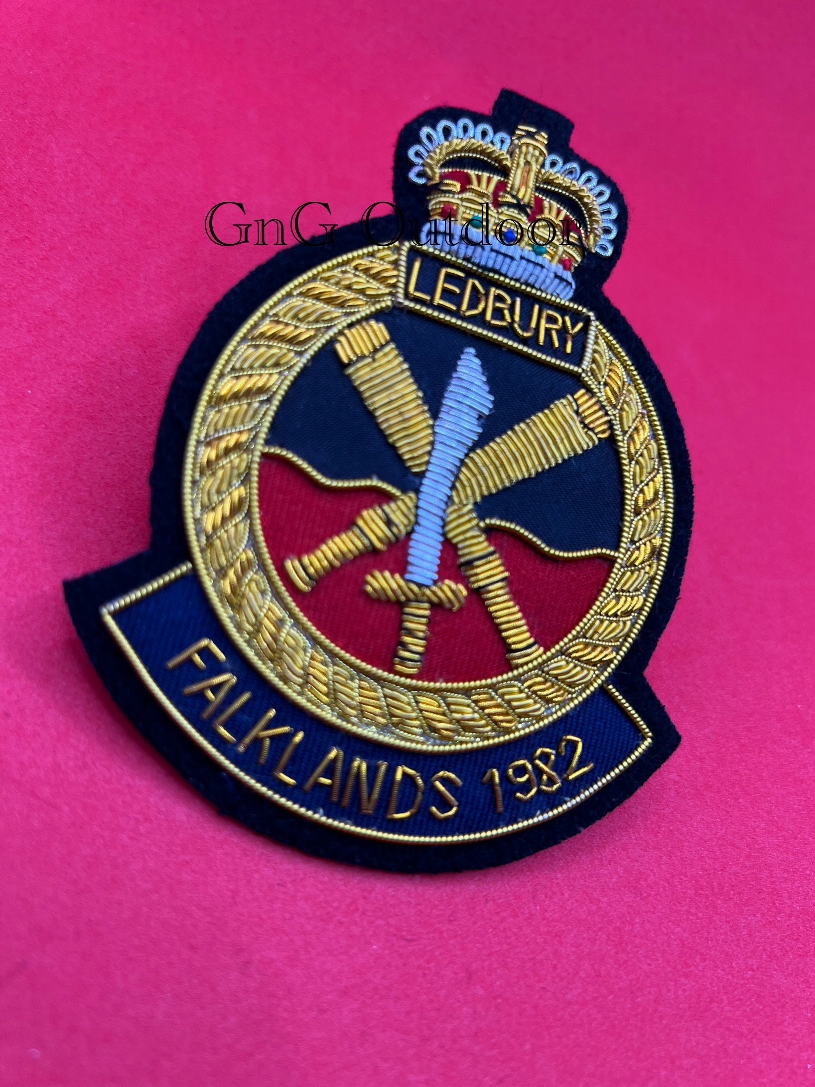 HMS Ledbury Falklands 1982 Blazer Badge Royal Navy Ledbury Blazer Badge hms-ledbury-falklands-1982-blazer-badge-royal-navy-ledbury-blazer-badge