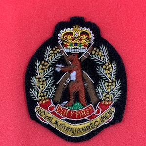 Royal Australian Regiment Beret Badge RAR Embroidered Bullion And Wire Cap Badge
