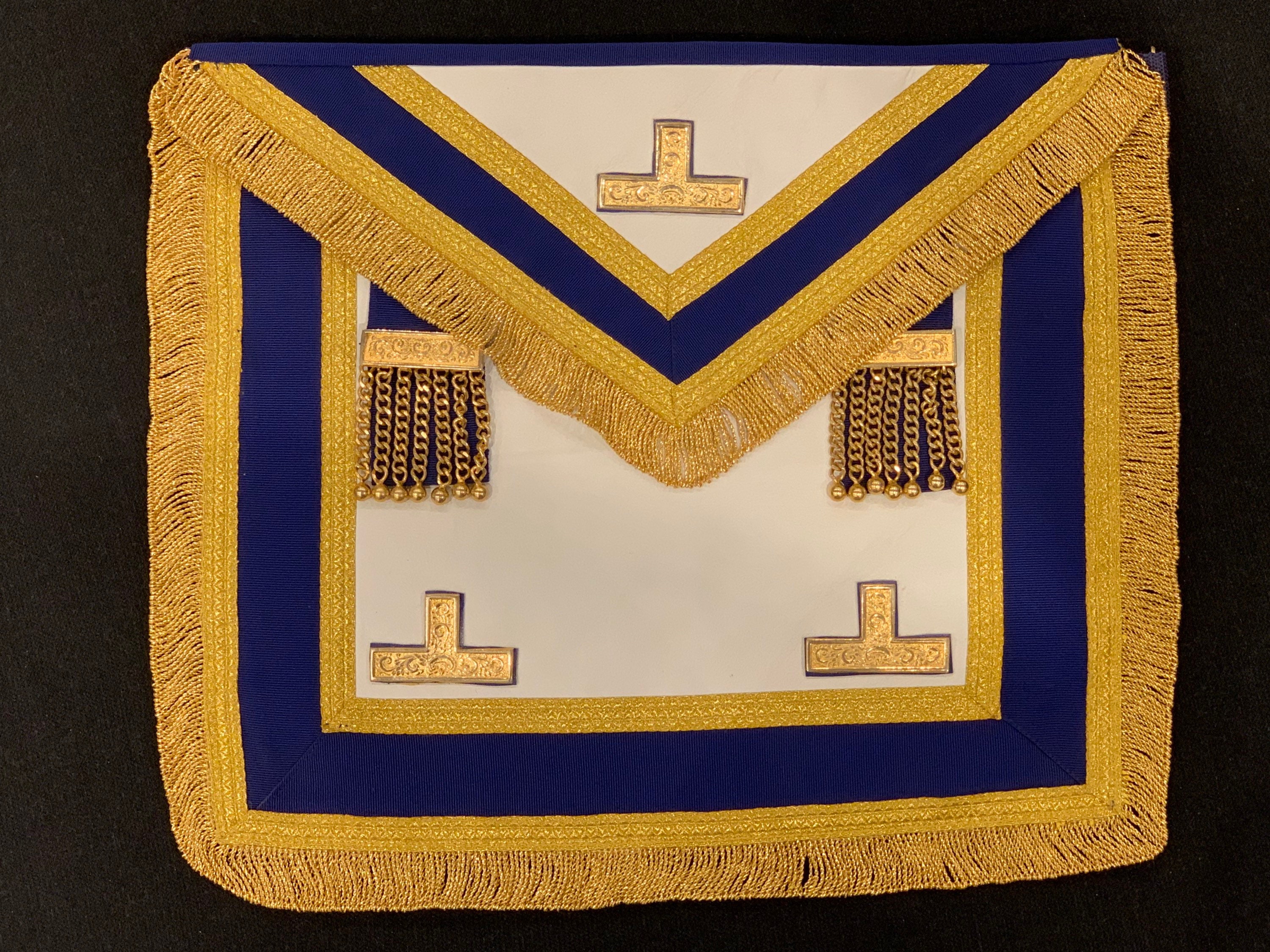 Masonic Craft Provincial Full Dress Schürze, Kragen, weißer Handschuh auf Lammhaut