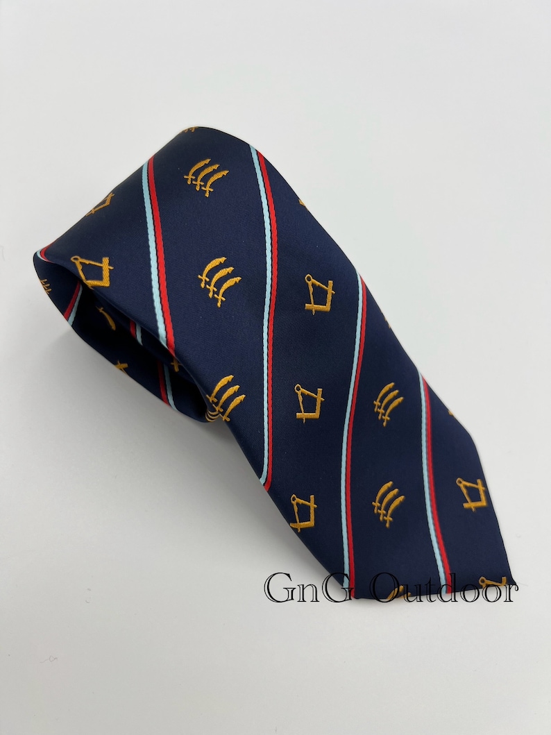 Essex Provincial Craft Neck Tie Masonic Essex Lodge Regalia Neck Tie Hecho a mano Masonic Lodge Regalo Corbata imagen 2